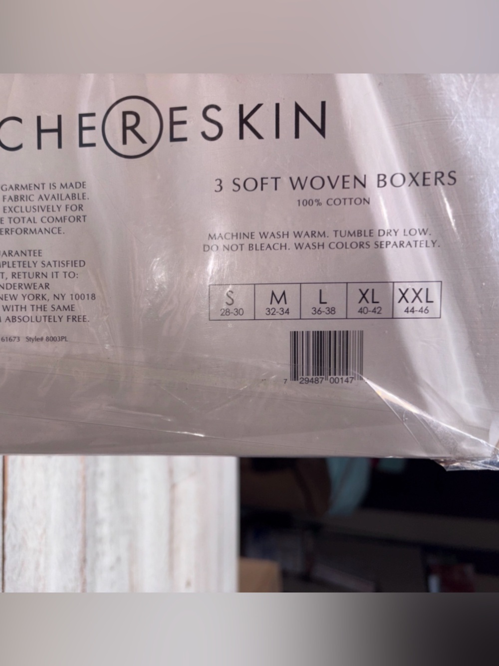 Ron Chereskin Mens 3 Pack Soft Woven Cotton Boxers Blue White XXL - Picture 10 of 11